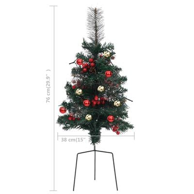 vidaXL Forupplýst Gervijólatré 2 stk 76 cm PVC