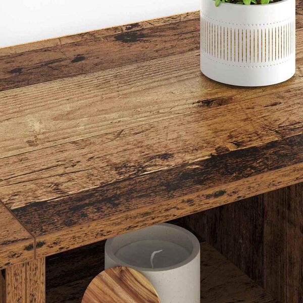 vidaXL Hli&eth;arbor&eth; 2 pcs Gamall vi&eth;ur 60 x 35 x 70 cm Samsettur vi&eth;ur