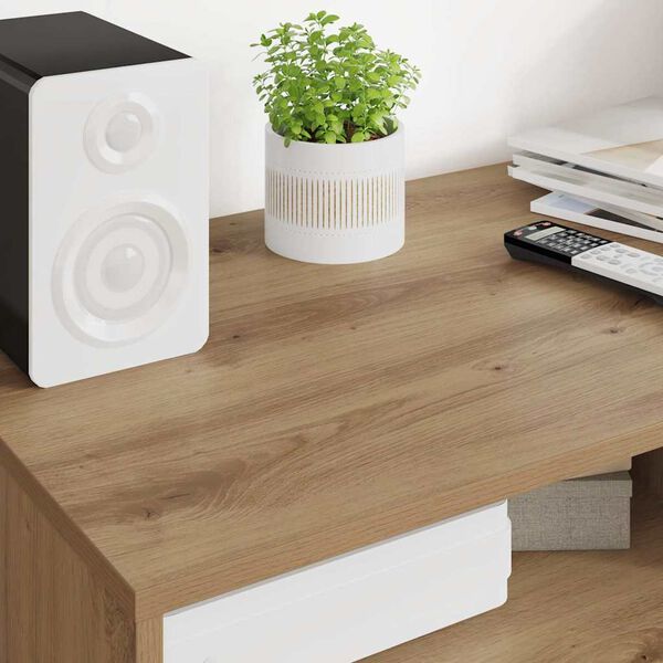 vidaXL Sj&oacute;nvarpssk&aacute;pur Artisan Eik 100 x 48 x 43 cm Samsettur vi&eth;ur