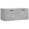 vidaXL Veggsk&aacute;pur Steypugr&aacute;r 80x36,5x35 cm Samsettur Vi&eth;ur
