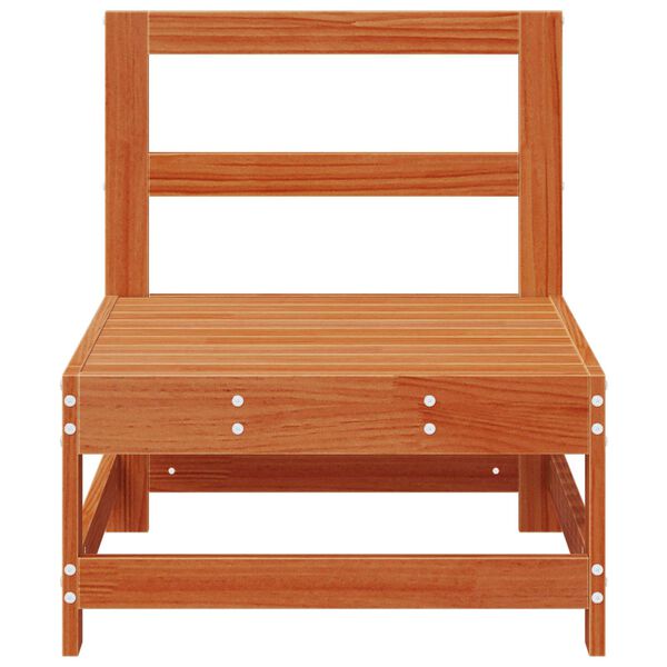 vidaXL Gar&eth;asofa Mi&eth;ja Mass&iacute;ft furuvi&eth; VaxBr&uacute;nn 62 x 62 x 70,5 cm