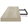 vidaXL Vegghilla Eik 120x23,5x3,8 cm MDF