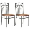 281399 vidaXL Dining Chairs 2 pcs Brown MDF
