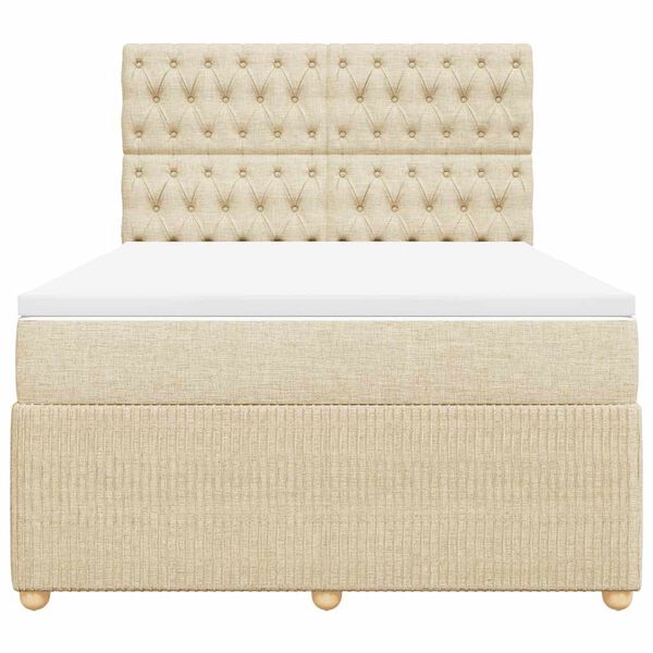 vidaXL H&oacute;lfa&eth; Springr&uacute;m me&eth; D&yacute;nu Rj&oacute;ma 160x200 cm Tauefni