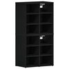 vidaXL Sk&oacute;knask&aacute;pur me&eth; hillu 2 pcs Svartur Eik 52 x 30 x 50,5 cm