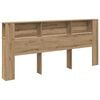 vidaXL Hauskassinn Artisan Eik 220 x 18,5 x 102,5 cm Samsettur vi&eth;ur