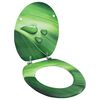 vidaXL WC Kl&oacute;settseta me&eth; Loki MDF Gr&aelig;nt Vatnsdropamynstur