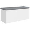 vidaXL geymslubekkur hv&iacute;tur 102x42x45 cm &uacute;r verkfr&aelig;&eth;ilegu tr&eacute;