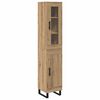 vidaXL H&aacute;bor&eth; Artisan Eik 34,5 x 34 x 180 cm Samsettur vi&eth;ur