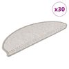 vidaXL Stigamottur Sj&aacute;lfl&iacute;mandi Sisal-Look 30 stk 65x21x4 cm Platina