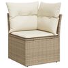 vidaXL 11 bita gar&eth;s&oacute;fasett me&eth; p&uacute;&eth;um Beige Poly Rattan Acacia