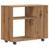 802120 vidaXL Hli&eth;arbor&eth; Handverks eik 70x35x55 cm Samsettur Vi&eth;ur