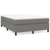 vidaXL H&oacute;lfa&eth; Springr&uacute;m me&eth; D&yacute;nu D&ouml;kkgr&aacute;tt 140x190 cm Efni