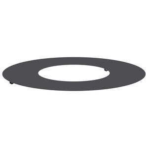 vidaXL hentar fyrir Flat tr&eacute;hring Svartur &Oslash;30 / 60 cm St&aacute;l