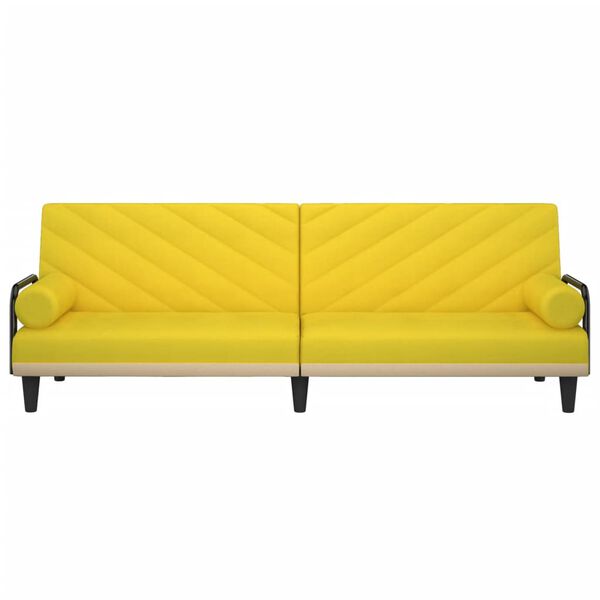 vidaXL svefns&oacute;fi me&eth; armhv&iacute;lum Lj&oacute;sgult efni