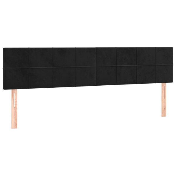 vidaXL H&ouml;fu&eth;gaflar Svart 160x5x78/88 cm Flauel