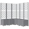 vidaXL Gr&oacute;&eth;urkassi me&eth; Rimlagrind 120x120x121,5 cm Lj&oacute;sgr&aacute;tt PP