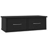 vidaXL Vegghengdur Sk&uacute;ffusk&aacute;pur Svartur 60x26x18,5 cm Samsettur Vi&eth;ur