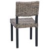 vidaXL Bor&eth;st&oacute;ll 2 pcs Svart &thorn;vott 46 x 55 x 84 cm Kubu rattan