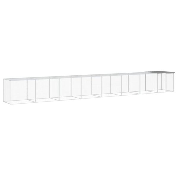 vidaXL H&aelig;nsnakofi me&eth; &thorn;aki Lj&oacute;sgr&aacute;r 803x98x90 cm Sinkh&uacute;&eth;a&eth; St&aacute;l