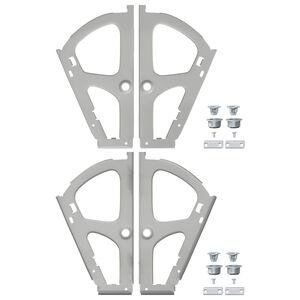 vidaXL L&oacute;&eth;arhengi fyrir hli&eth; 2 pcs Silfur 235 x 155 x 30 mm J&aacute;rn