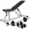 vidaXL &AElig;fingabekkur me&eth; &uacute;tigrill og l&oacute;&eth;asett 30,5 kg