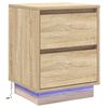 vidaXL Noat&ouml;flu sk&aacute;pur Sonoma Eik 39 x 34,5 x 50 cm Samsettur vi&eth;ur
