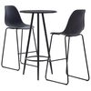 vidaXL 3 Parta Barsett Plast Svart