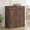 vidaXL Skenkur Br&uacute;n Eik 80x42,5x93 cm Samsettur Vi&eth;ur