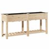 vidaXL Gar&eth;pl&ouml;ntukassi me&eth; hillu Drapplita&eth;ur 161 x 43 x 76,5 cm