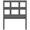 vidaXL Höfðagafl fyrir Rúm Grár 95,5x4x100 cm Gegnheil Fura