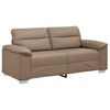 vidaXL tveggja s&aelig;ta s&oacute;fi Cappuccino 180x81x84 cm gervile&eth;ur