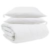 vidaXL R&uacute;mfatasett me&eth; kodda 3 pcs Hv&iacute;tt D&uacute;nfja&eth;rir