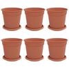 vidaXL Pl&ouml;ntupottar 6 pcs Ekkert Rautt &Oslash; 17 x 14 cm Plast