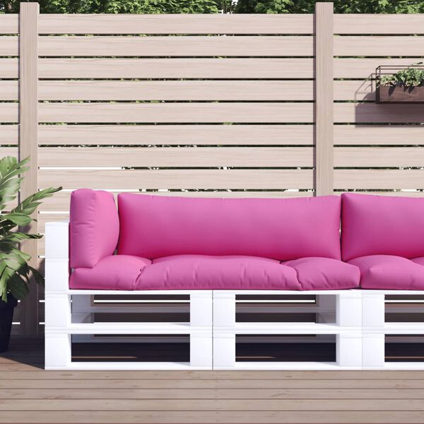 vidaXL Sessur fyrir Brettasófa 3 stk. Bleik Oxfordefni