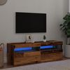 vidaXL sjónvarpsskápur með LED ljósum 120x35x40 cm Engineered Wood
