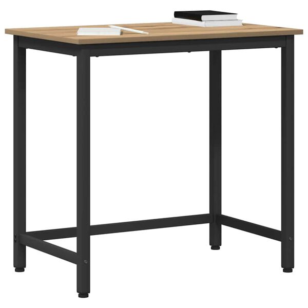 vidaXL bor&eth; Artisan Eik 100 x 50 x 76,5 cm Vinnslutr&eacute; og st&aacute;li