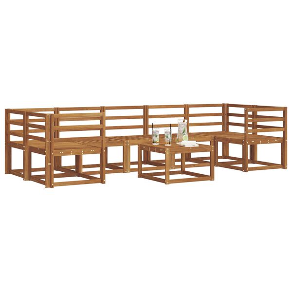 vidaXL &Uacute;ti s&oacute;fasett 8 pcs N&aacute;tt&uacute;rulegur Hrein akas&iacute;utr&eacute;