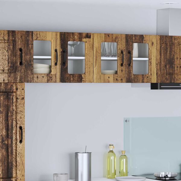 vidaXL Eldh&uacute;s sk&aacute;pur me&eth; hillu 2 pcs Gamalt timbur 60 x 31 x 40 cm