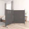 vidaXL 5-falt Skilr&uacute;m Reykgr&aacute;tt 348x180 cm Tau&aacute;kl&aelig;&eth;i