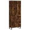 vidaXL H&aacute;r Sk&aacute;pur Reykt&oacute;na Eikarlitur 69,5x34x180 cm Samsettur Vi&eth;ur