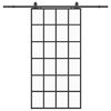 vidaXL rennihur&eth; me&eth; v&eacute;lb&uacute;na&eth;arsetti Svart 102x205 cm ESG Gler