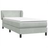 vidaXL Spring r&uacute;m me&eth; d&yacute;nu Lj&oacute;sgr&aacute;r 90x220 cm Flauel