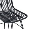 vidaXL Bor&eth;st&oacute;ll 2 pcs Svartur 44 x 47 x 85 cm Rattan og j&aacute;rn