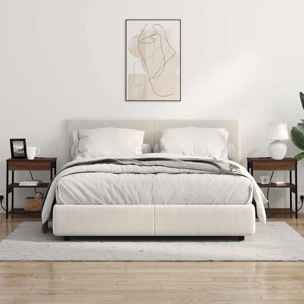 vidaXL Noat&ouml;flu sk&aacute;pur 2 pcs Br&uacute;nn eik 41 x 31 x 51 cm Samsettur vi&eth;ur