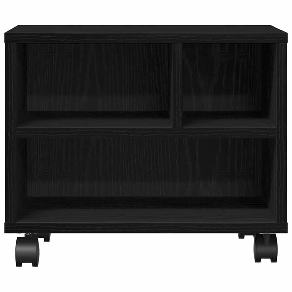 vidaXL Prentara standur Svartur Eik 41 x 32 x 34,5 cm Samsettur vi&eth;ur