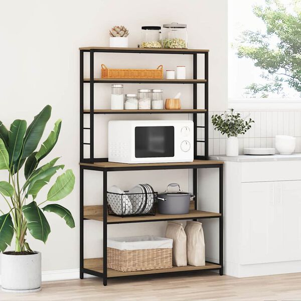 vidaXL Eldh&uacute;s hillu Artisan Eik 100 x 40 x 168 cm Samsettur vi&eth;ur