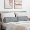 vidaXL Bolster P&uacute;&eth;ar 2 pcs Lj&oacute;sgr&aacute;r &Oslash; 25 x 70 cm d&uacute;kur