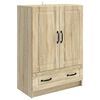 vidaXL Vi&eth;beinteyfla me&eth; sk&uacute;ffu Sonoma eikarlitur 66 x 34,5 x 92 cm