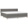 vidaXL H&oacute;lfa&eth; Springr&uacute;m me&eth; D&yacute;nu D&ouml;kkgr&aacute;tt 200x200 cm Efni